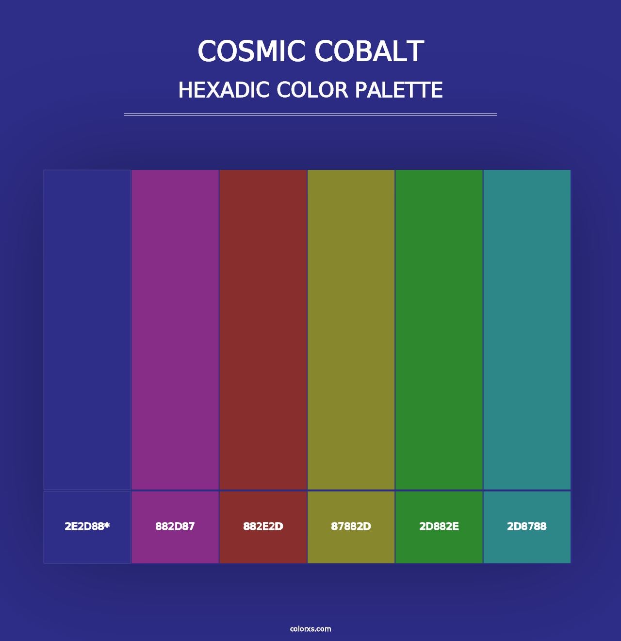 Cosmic Cobalt - Hexadic Color Palette