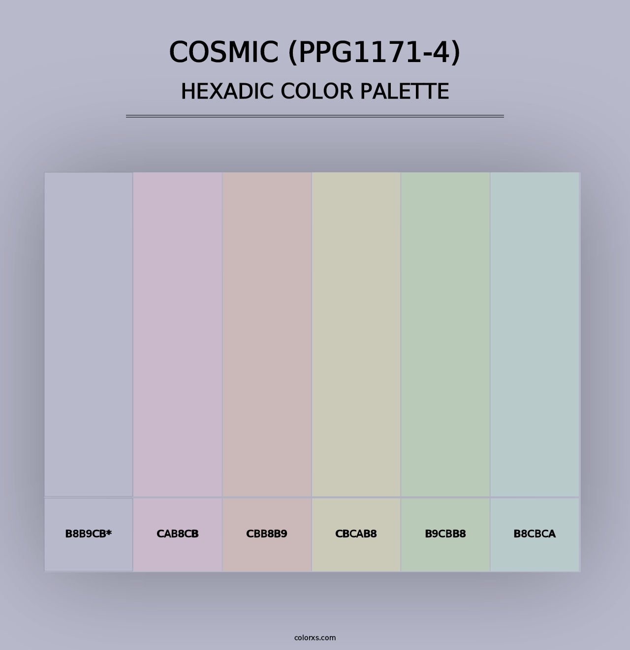 Cosmic (PPG1171-4) - Hexadic Color Palette