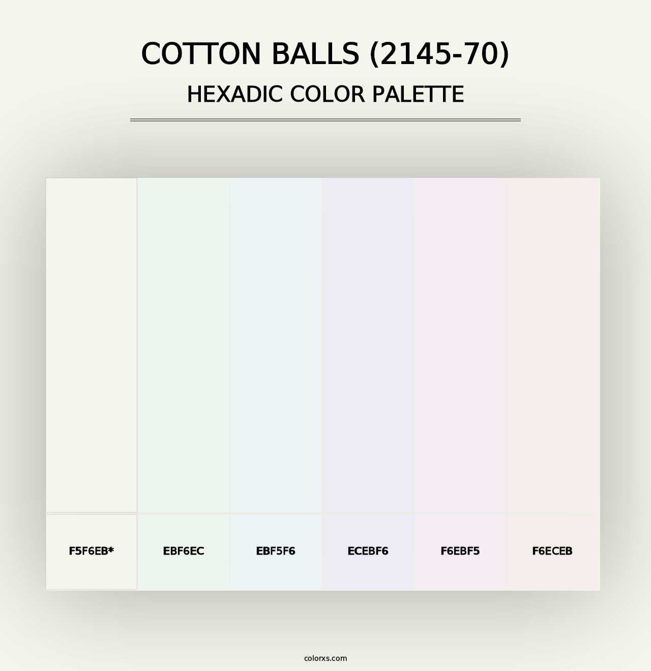 Cotton Balls (2145-70) - Hexadic Color Palette