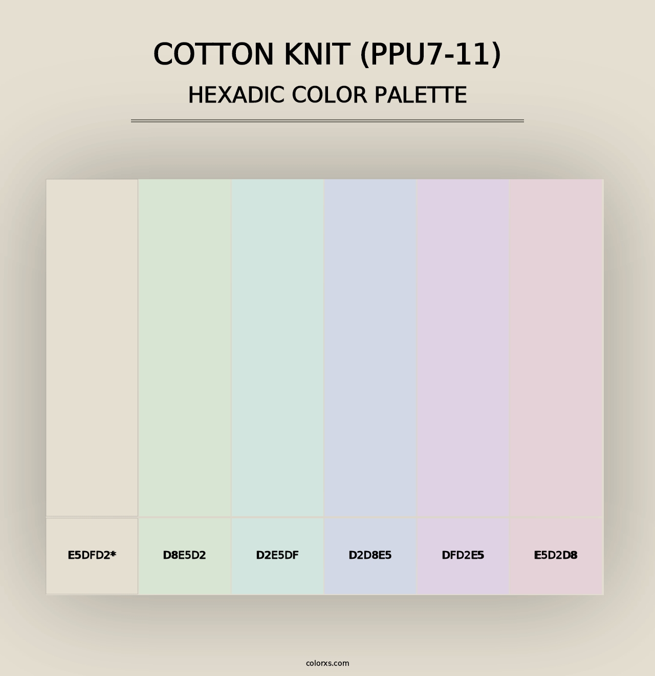 Cotton Knit (PPU7-11) - Hexadic Color Palette