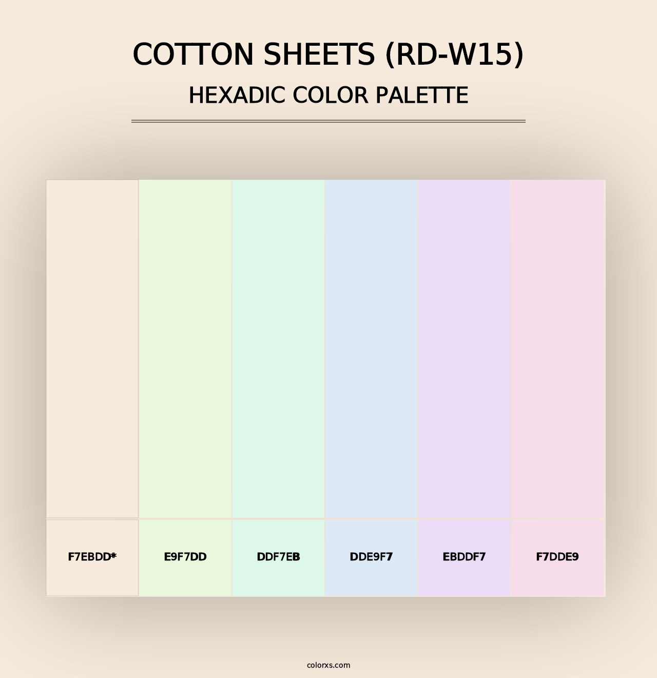 Cotton Sheets (RD-W15) - Hexadic Color Palette