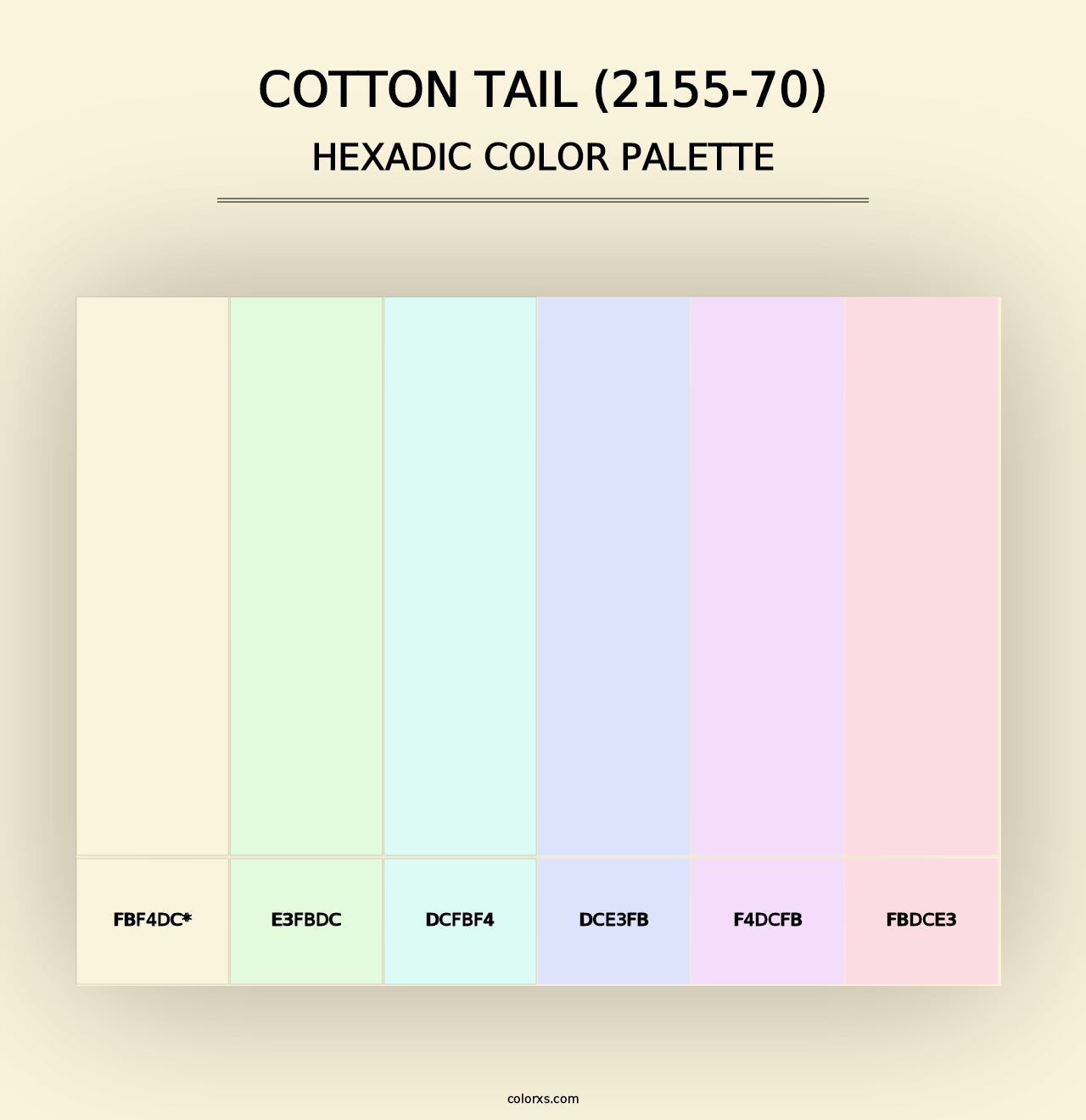 Cotton Tail (2155-70) - Hexadic Color Palette