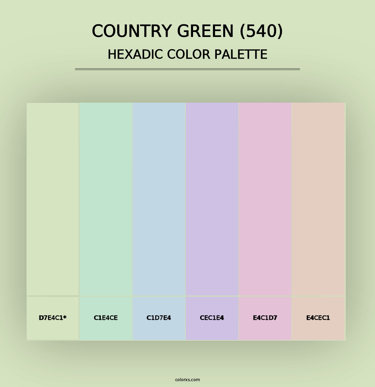 Country Green (540) - Hexadic Color Palette