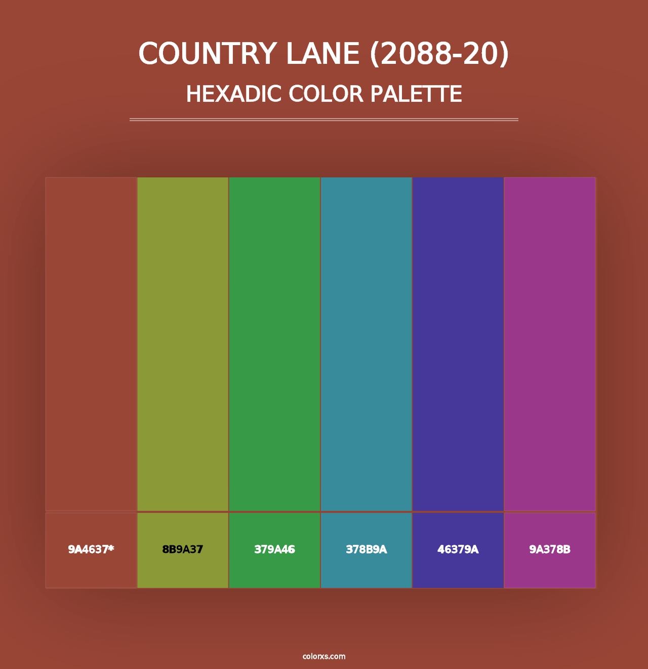 Country Lane (2088-20) - Hexadic Color Palette