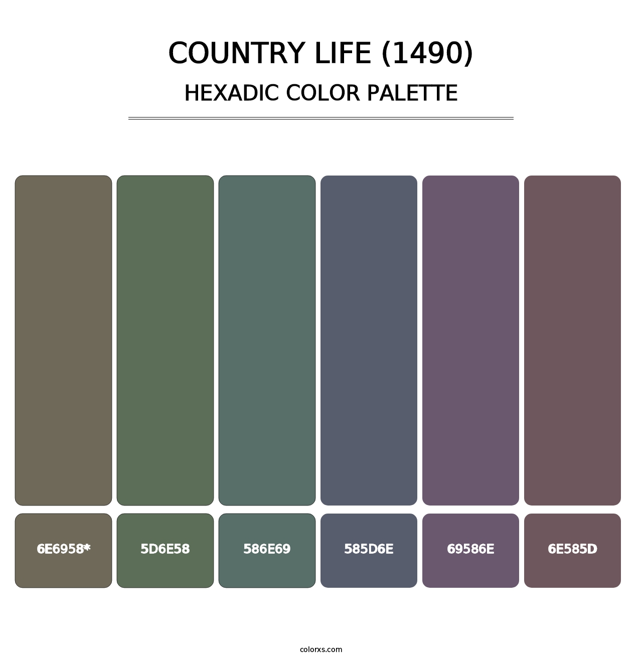 Country Life (1490) - Hexadic Color Palette