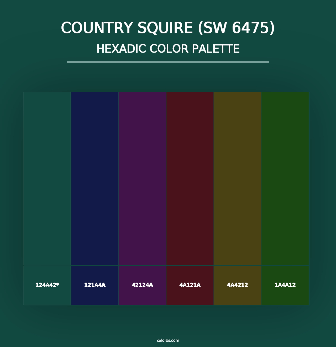 Country Squire (SW 6475) - Hexadic Color Palette