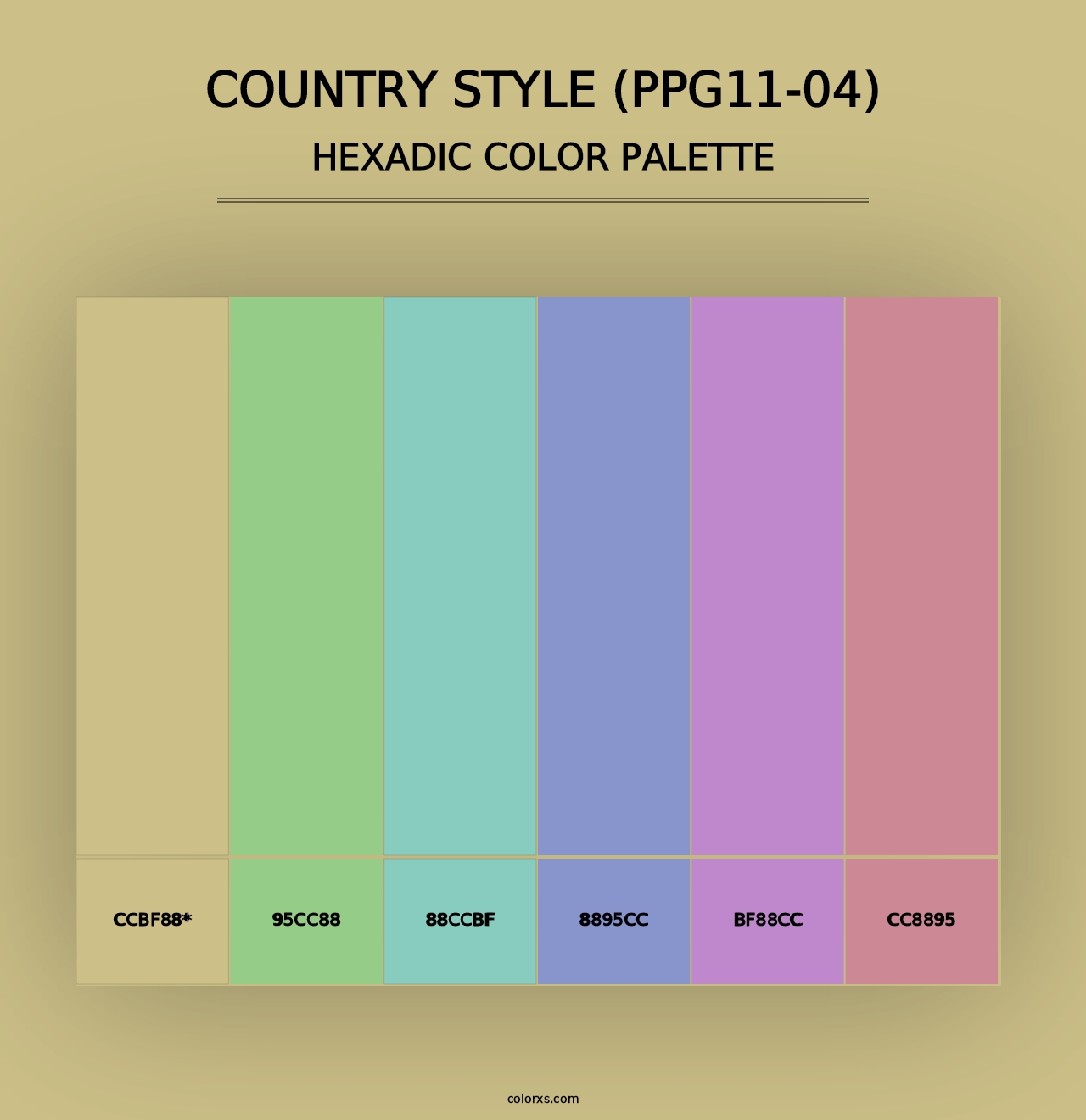 Country Style (PPG11-04) - Hexadic Color Palette