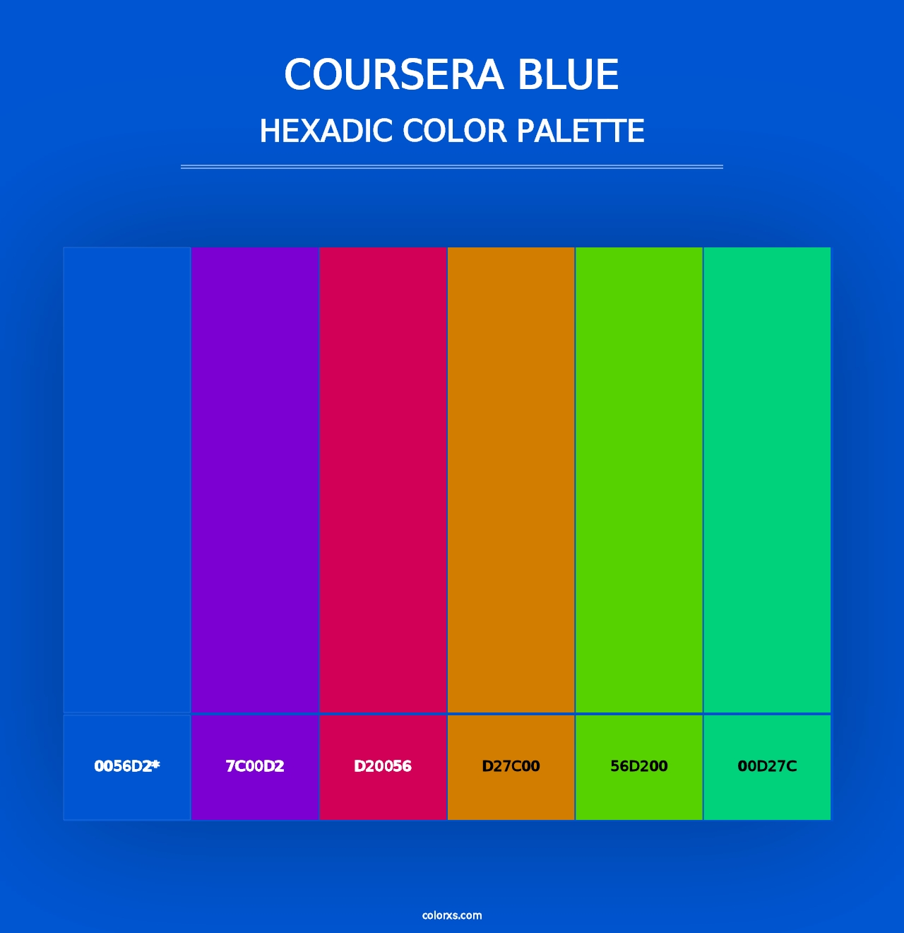 Coursera Blue - Hexadic Color Palette