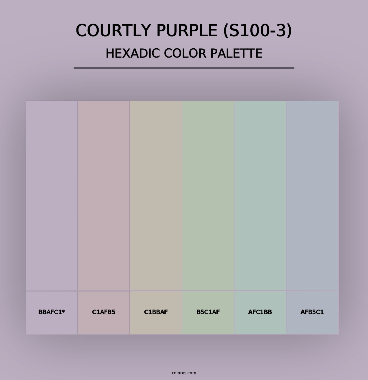 Courtly Purple (S100-3) - Hexadic Color Palette