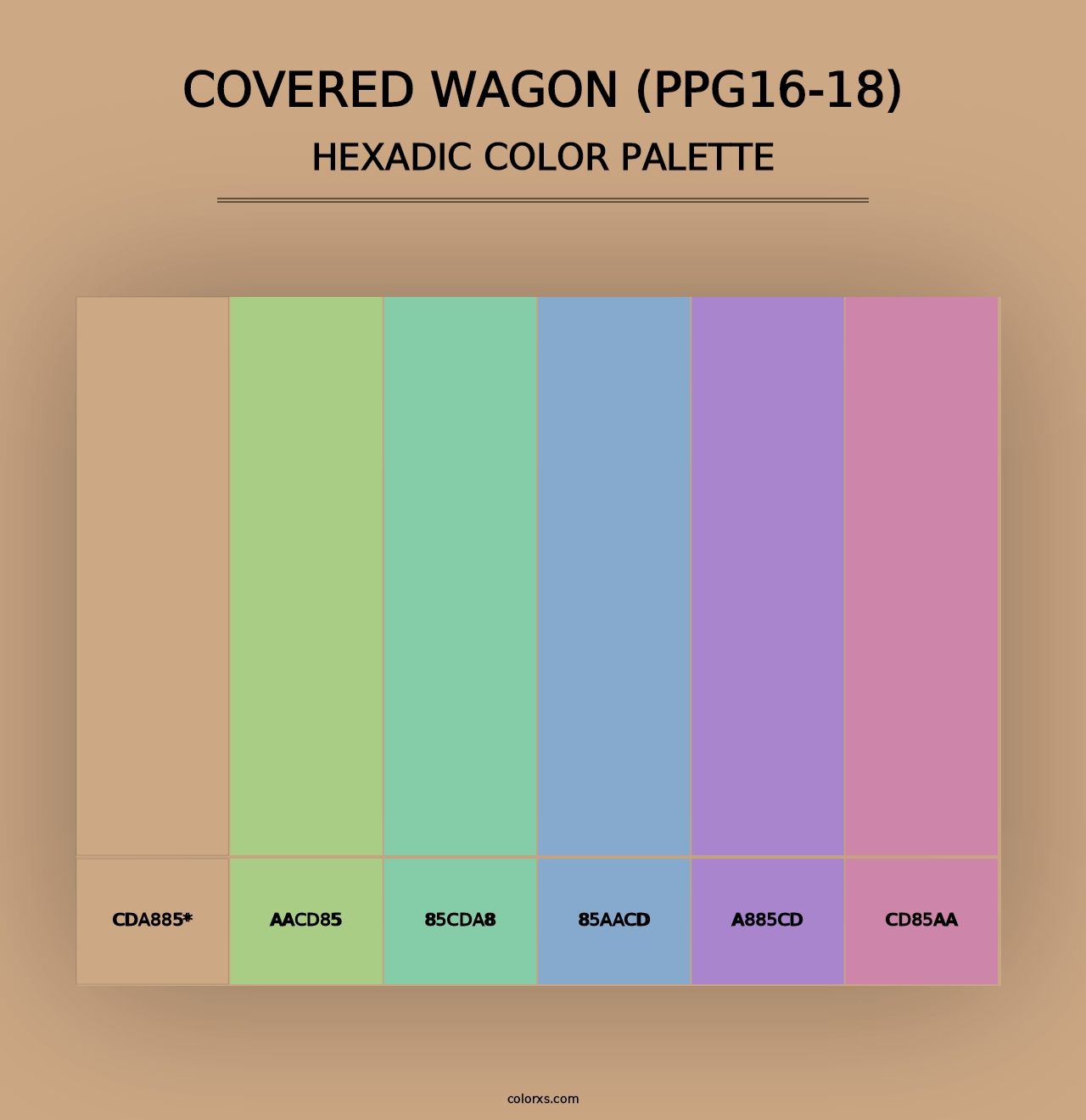 Covered Wagon (PPG16-18) - Hexadic Color Palette