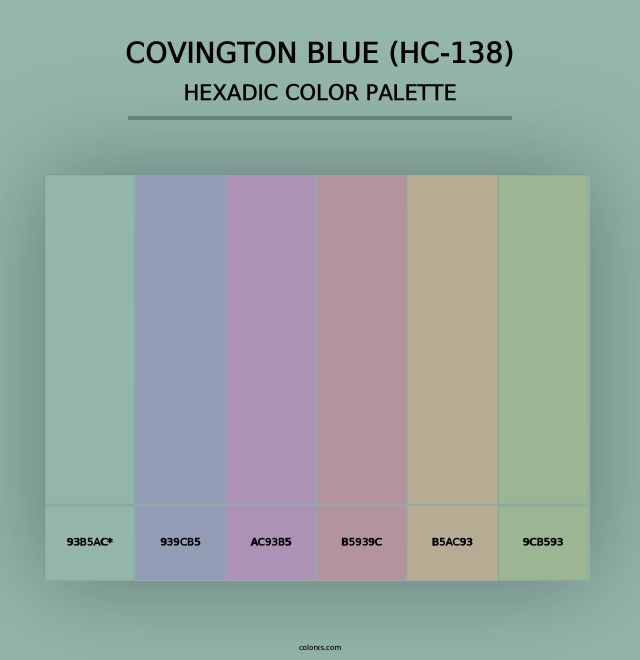 Covington Blue (HC-138) - Hexadic Color Palette