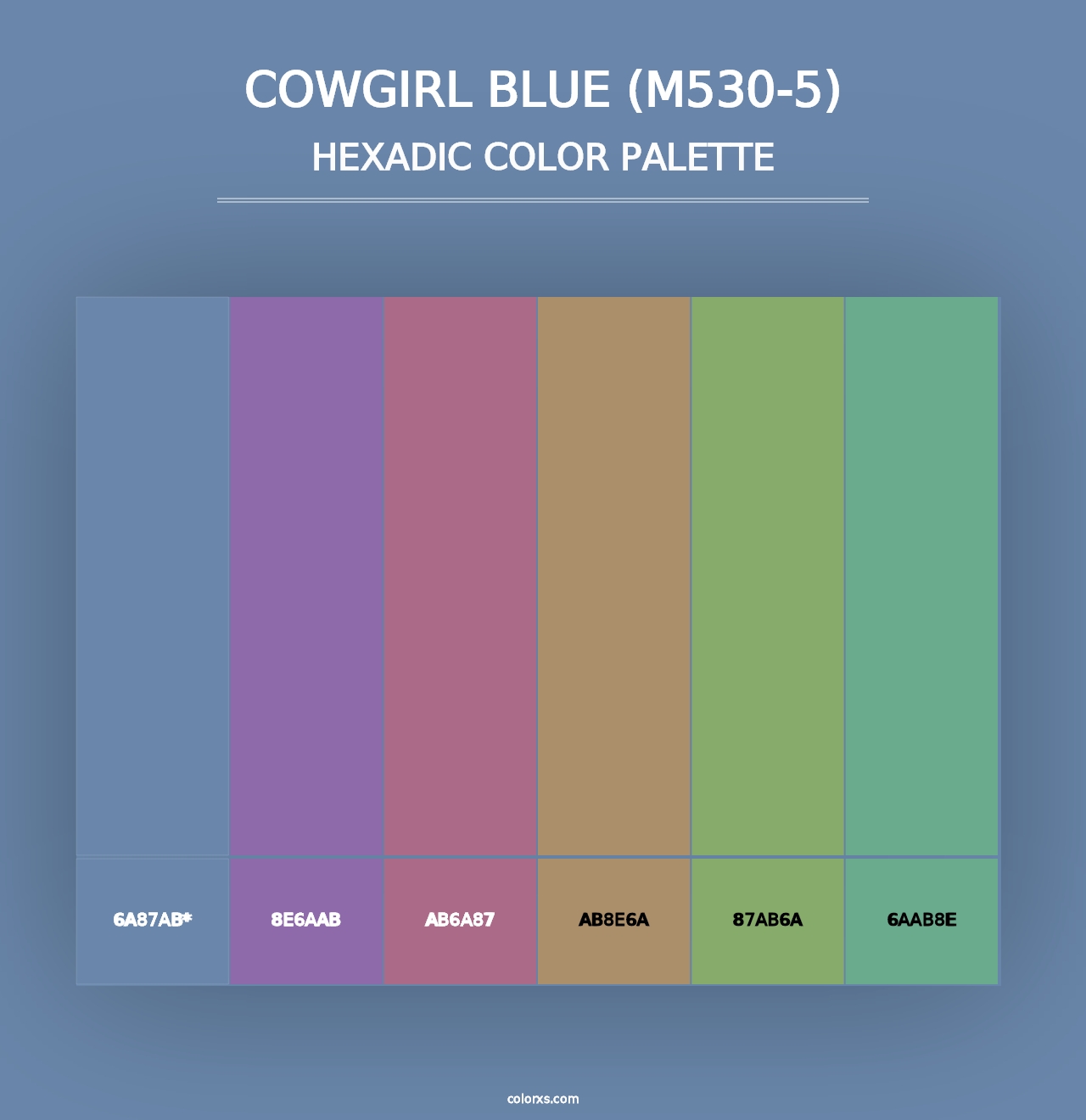 Cowgirl Blue (M530-5) - Hexadic Color Palette