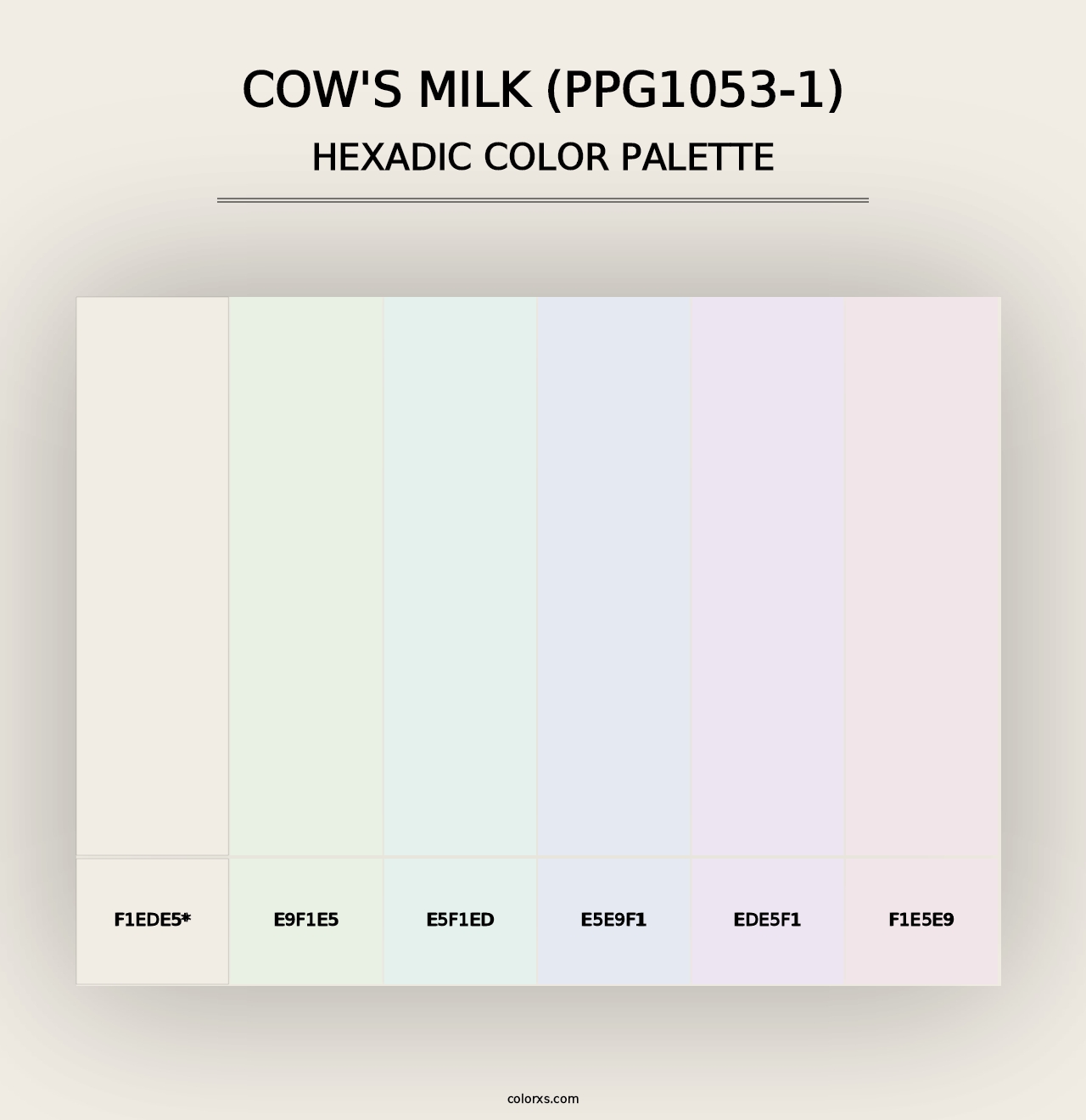 Cow's Milk (PPG1053-1) - Hexadic Color Palette