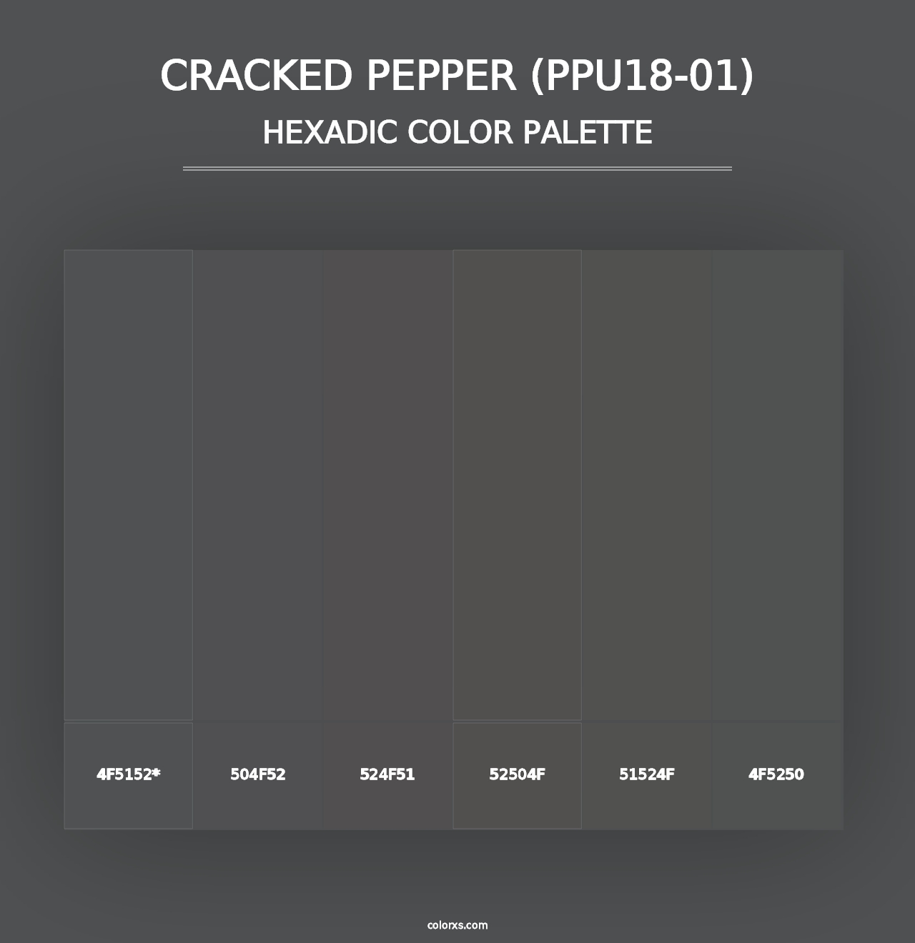 Cracked Pepper (PPU18-01) - Hexadic Color Palette