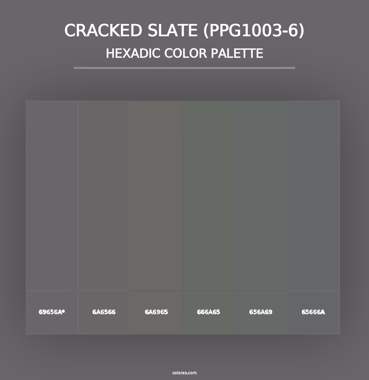 Cracked Slate (PPG1003-6) - Hexadic Color Palette