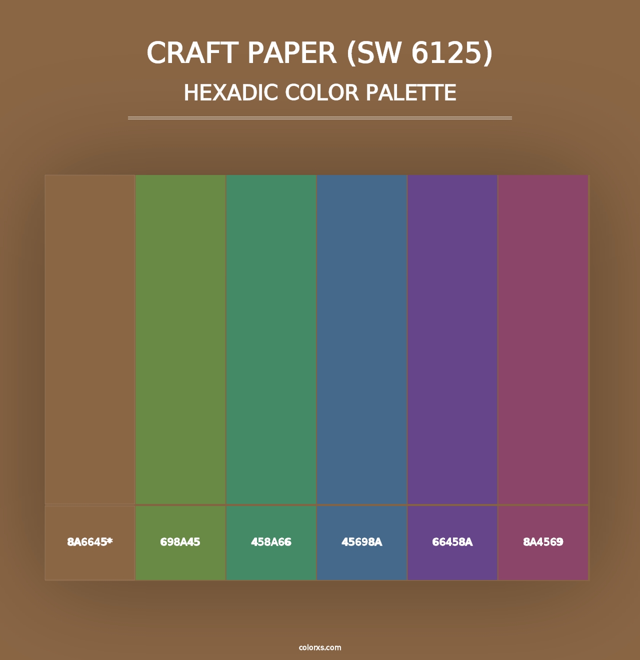 Craft Paper (SW 6125) - Hexadic Color Palette