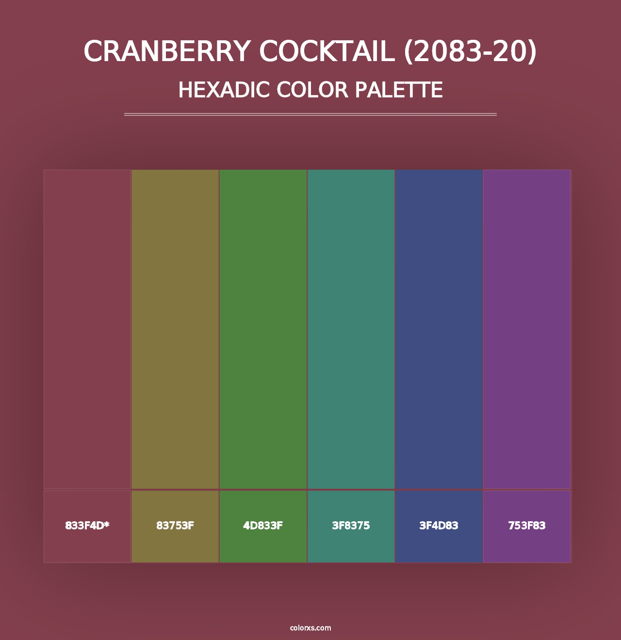 Cranberry Cocktail (2083-20) - Hexadic Color Palette