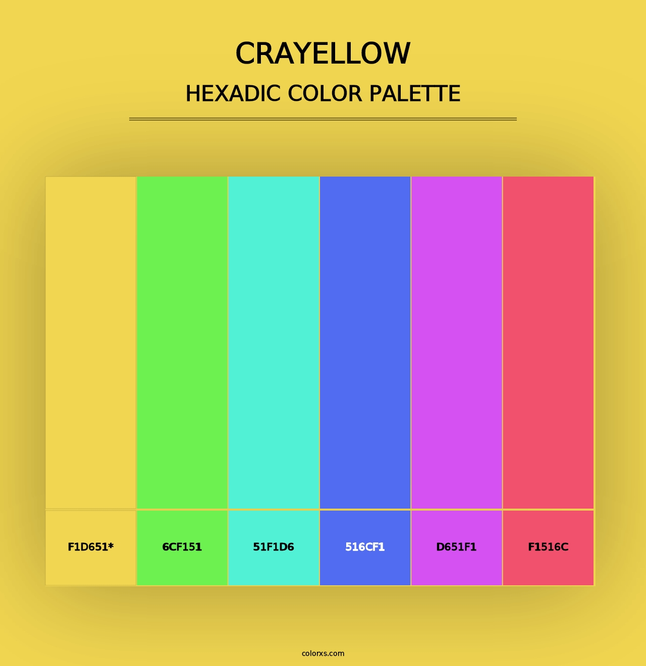 Crayellow - Hexadic Color Palette