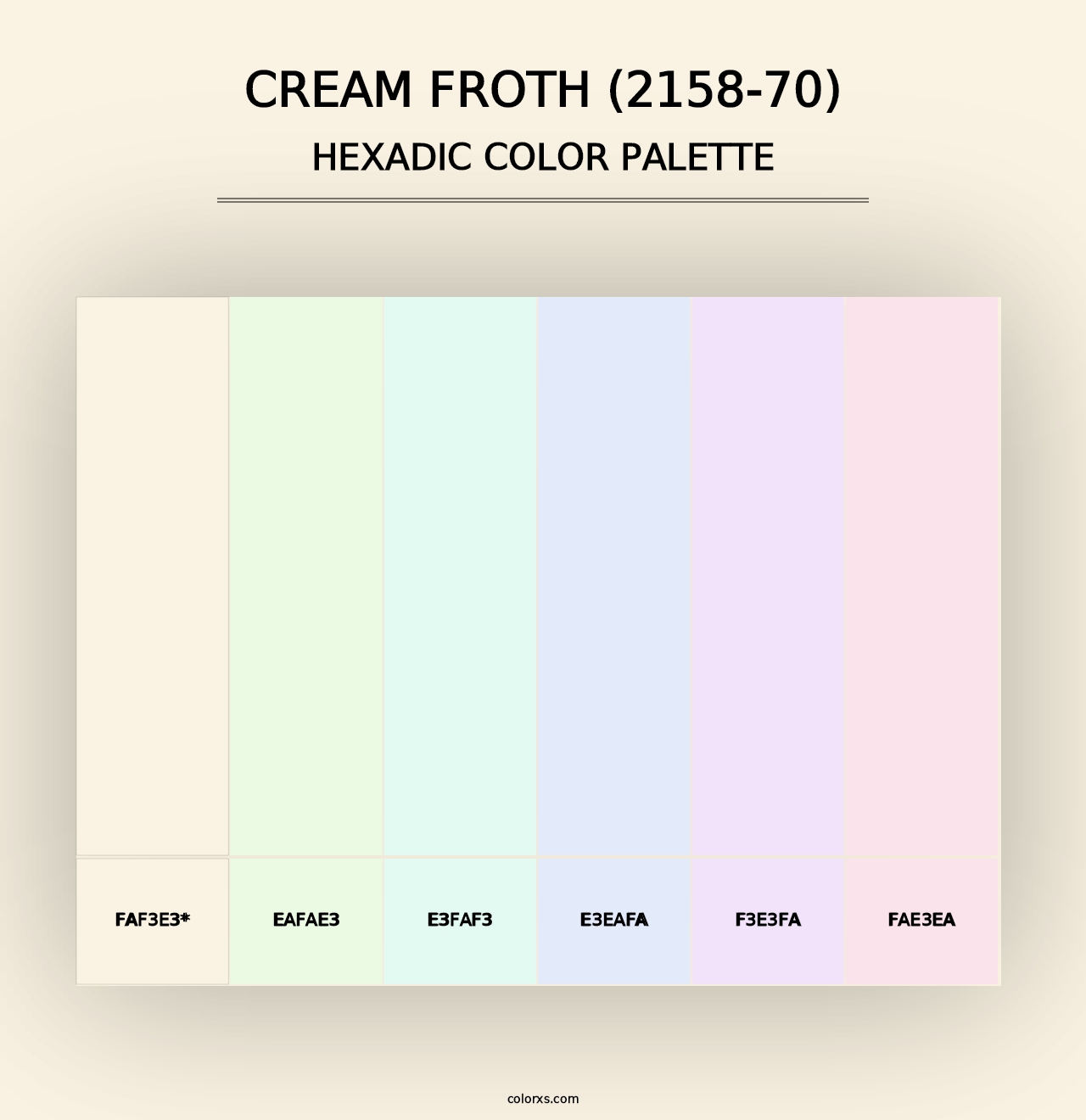 Cream Froth (2158-70) - Hexadic Color Palette