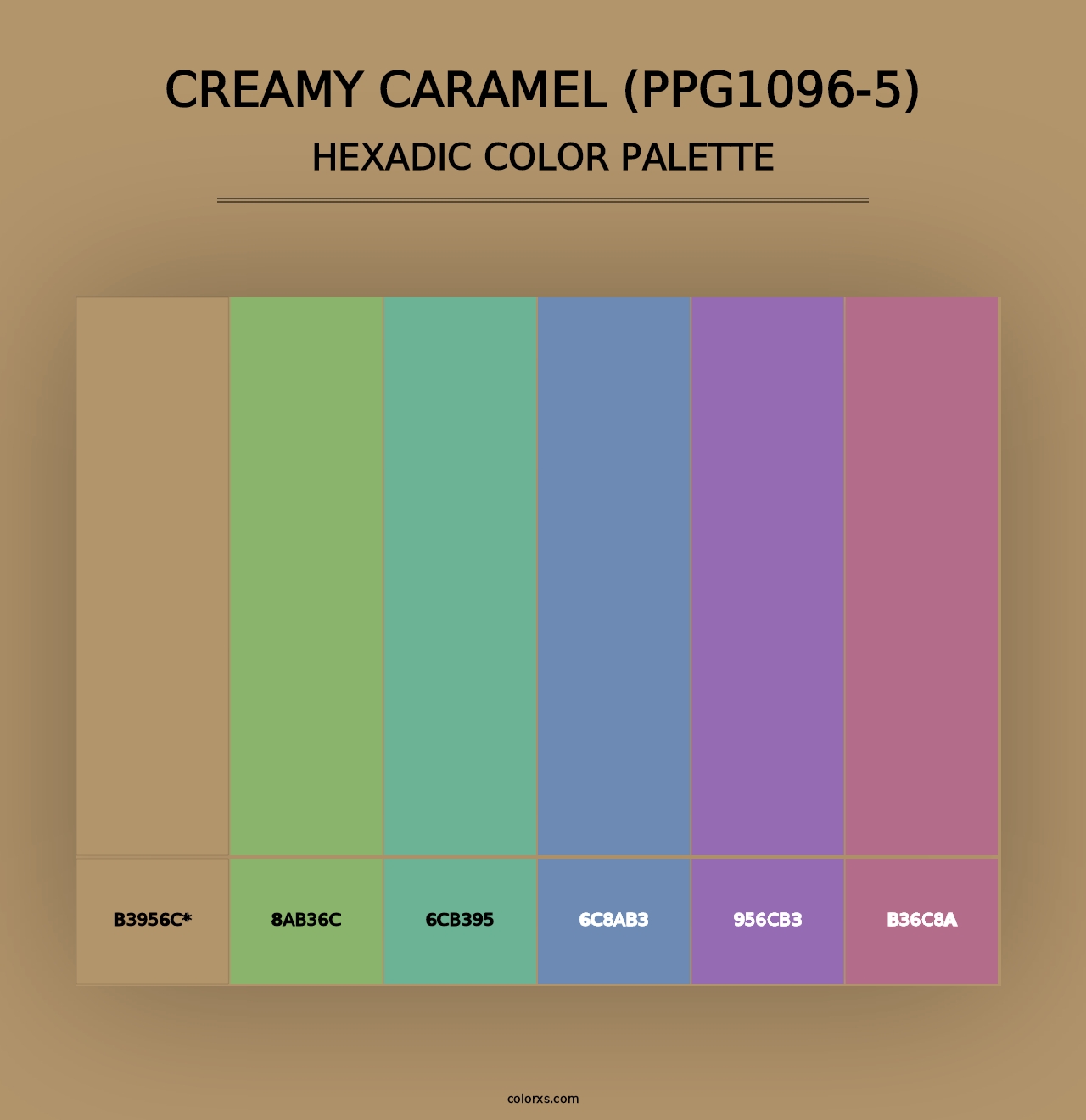 Creamy Caramel (PPG1096-5) - Hexadic Color Palette