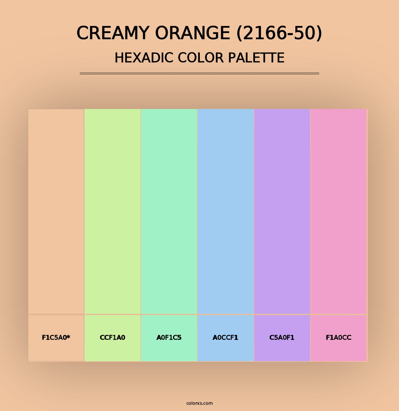 Creamy Orange (2166-50) - Hexadic Color Palette