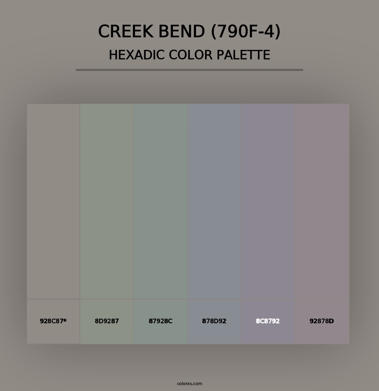 Creek Bend (790F-4) - Hexadic Color Palette