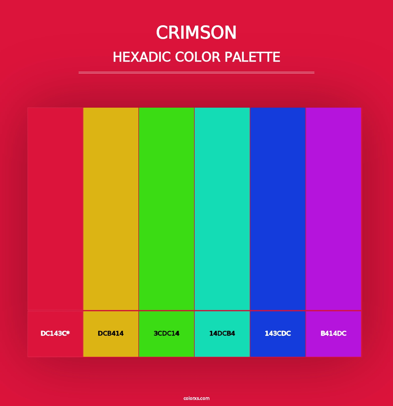 Crimson - Hexadic Color Palette