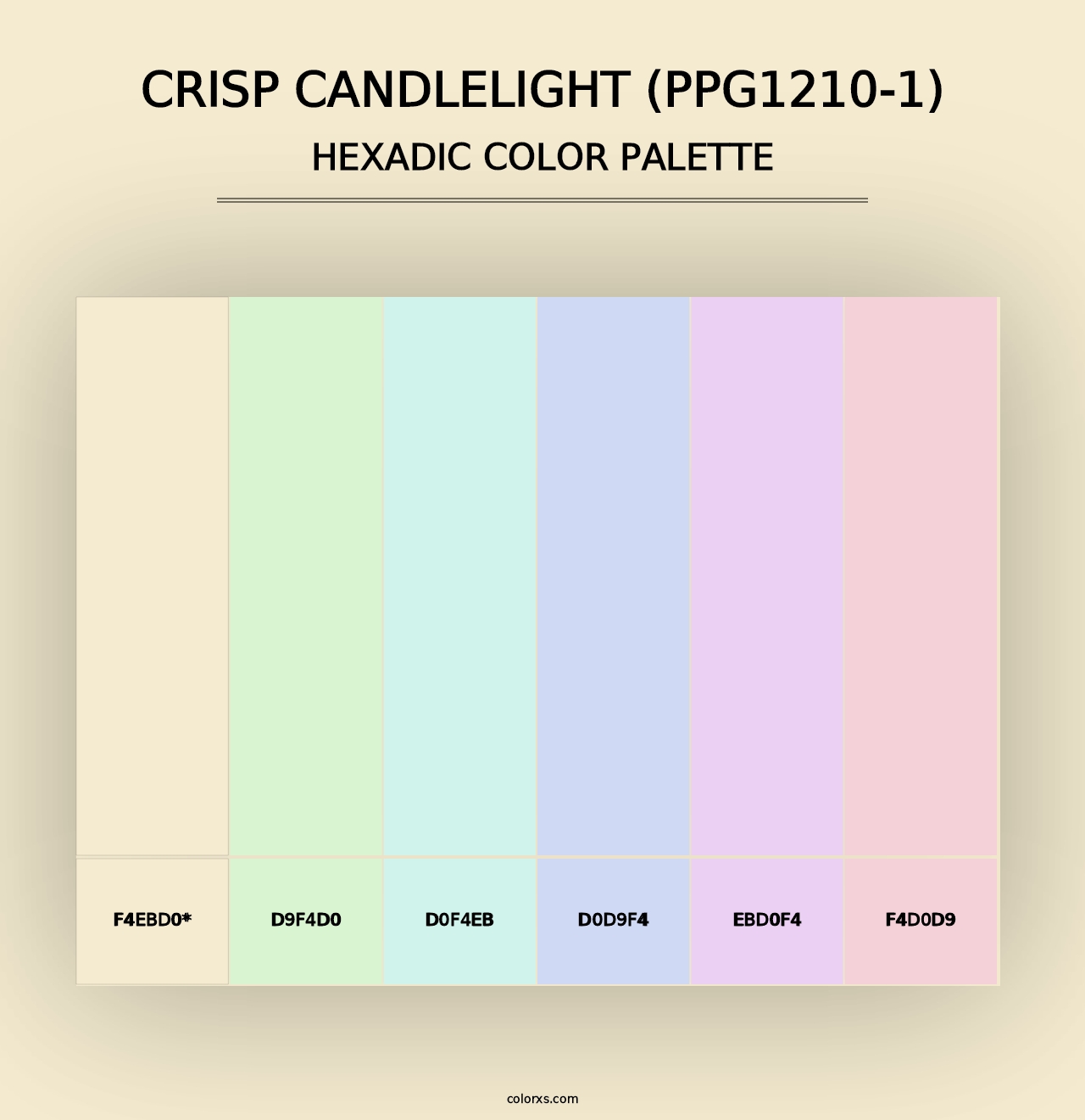 Crisp Candlelight (PPG1210-1) - Hexadic Color Palette