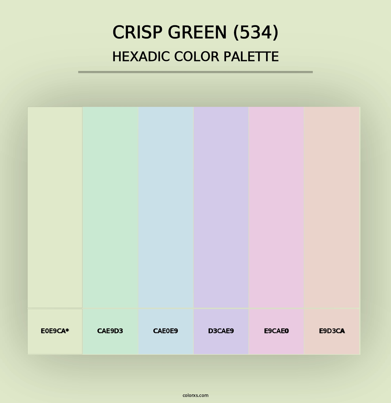 Crisp Green (534) - Hexadic Color Palette