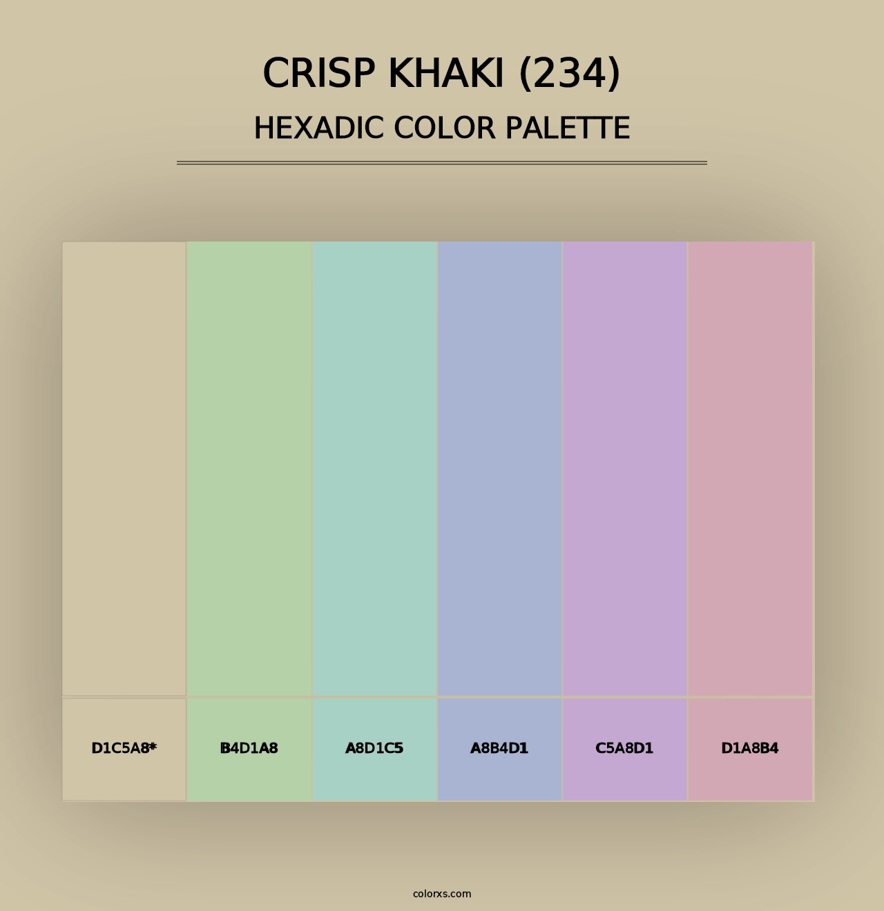 Crisp Khaki (234) - Hexadic Color Palette