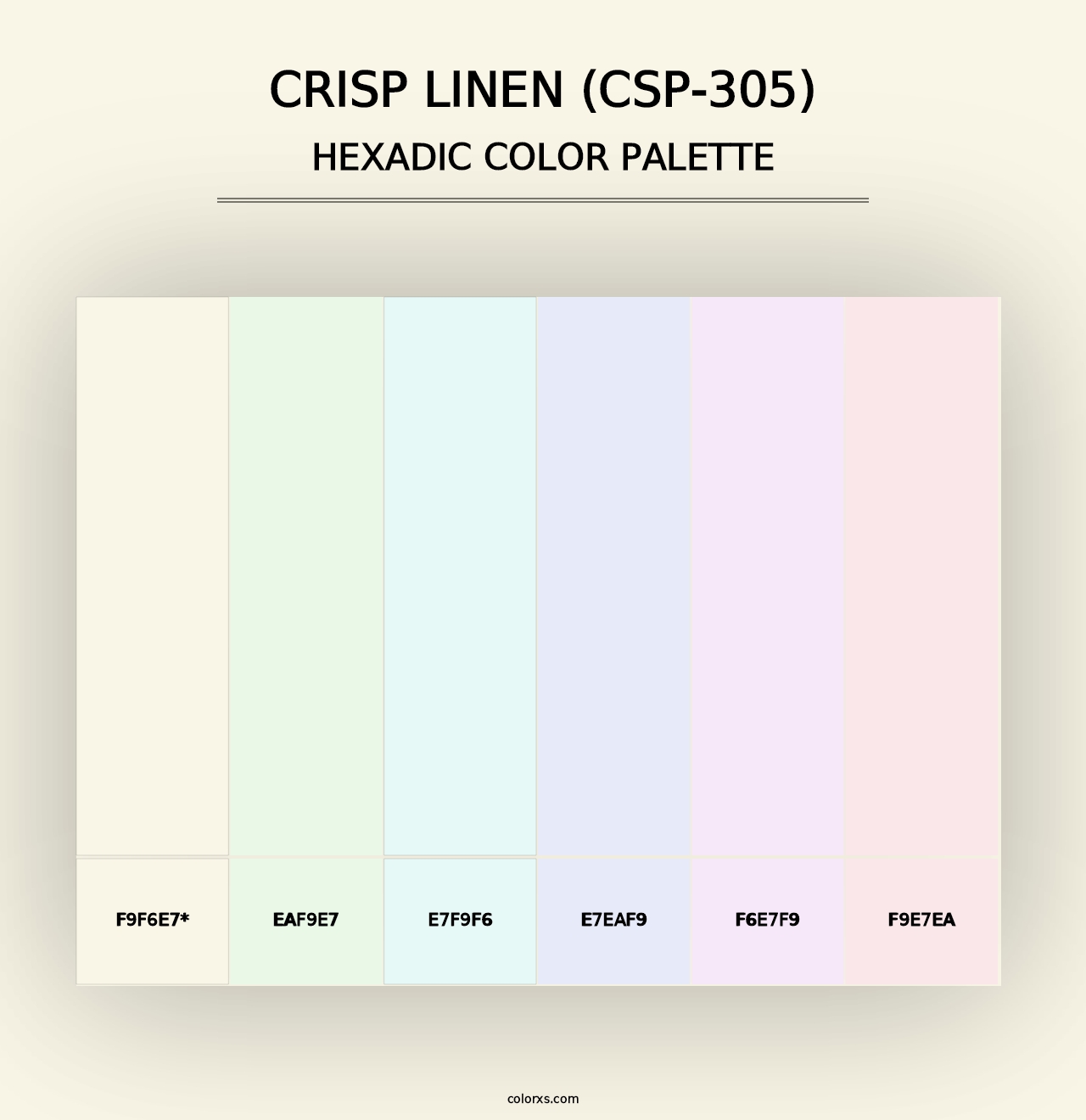 Crisp Linen (CSP-305) - Hexadic Color Palette