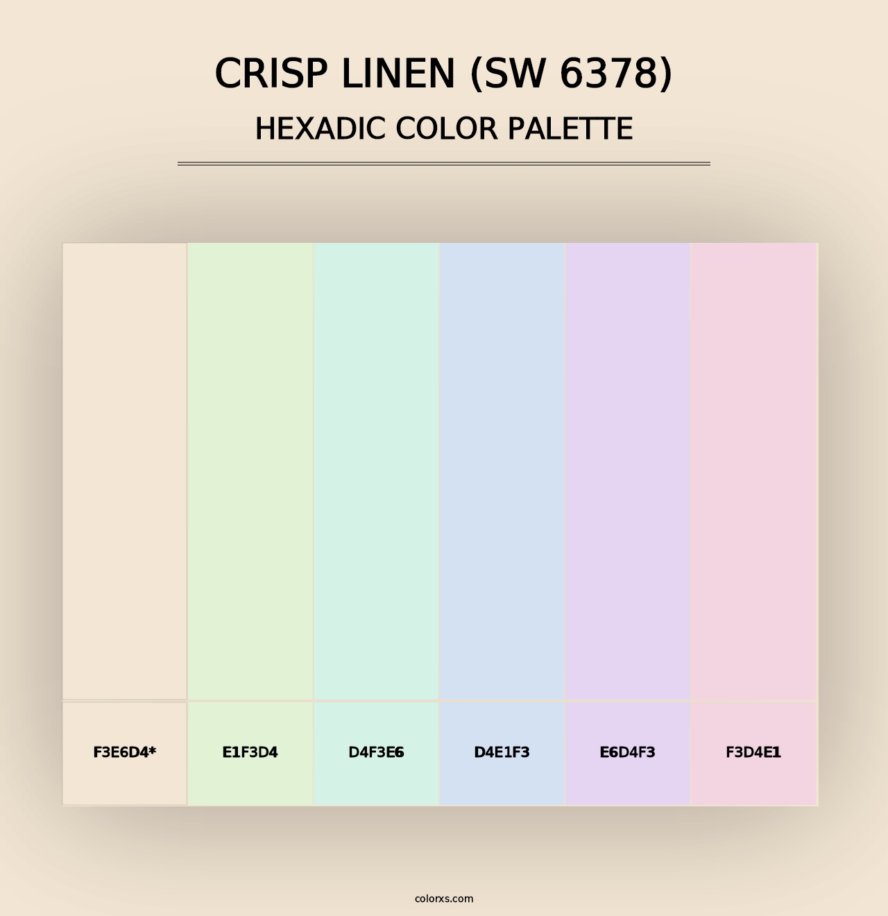 Crisp Linen (SW 6378) - Hexadic Color Palette