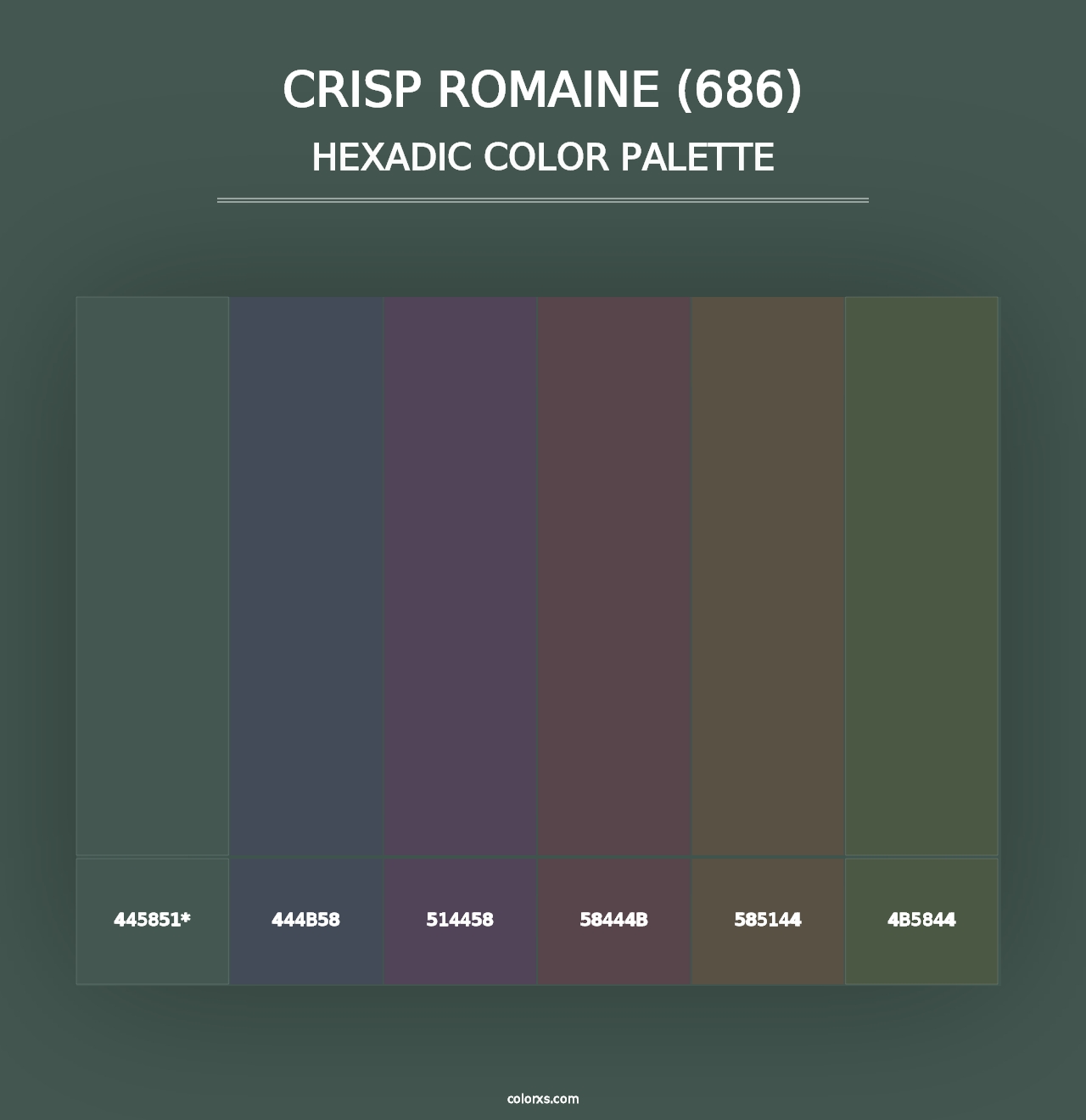 Crisp Romaine (686) - Hexadic Color Palette