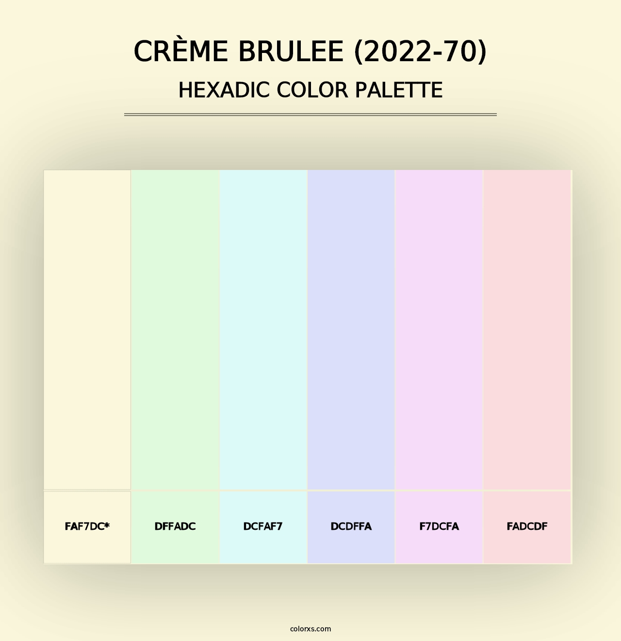 Crème Brulee (2022-70) - Hexadic Color Palette