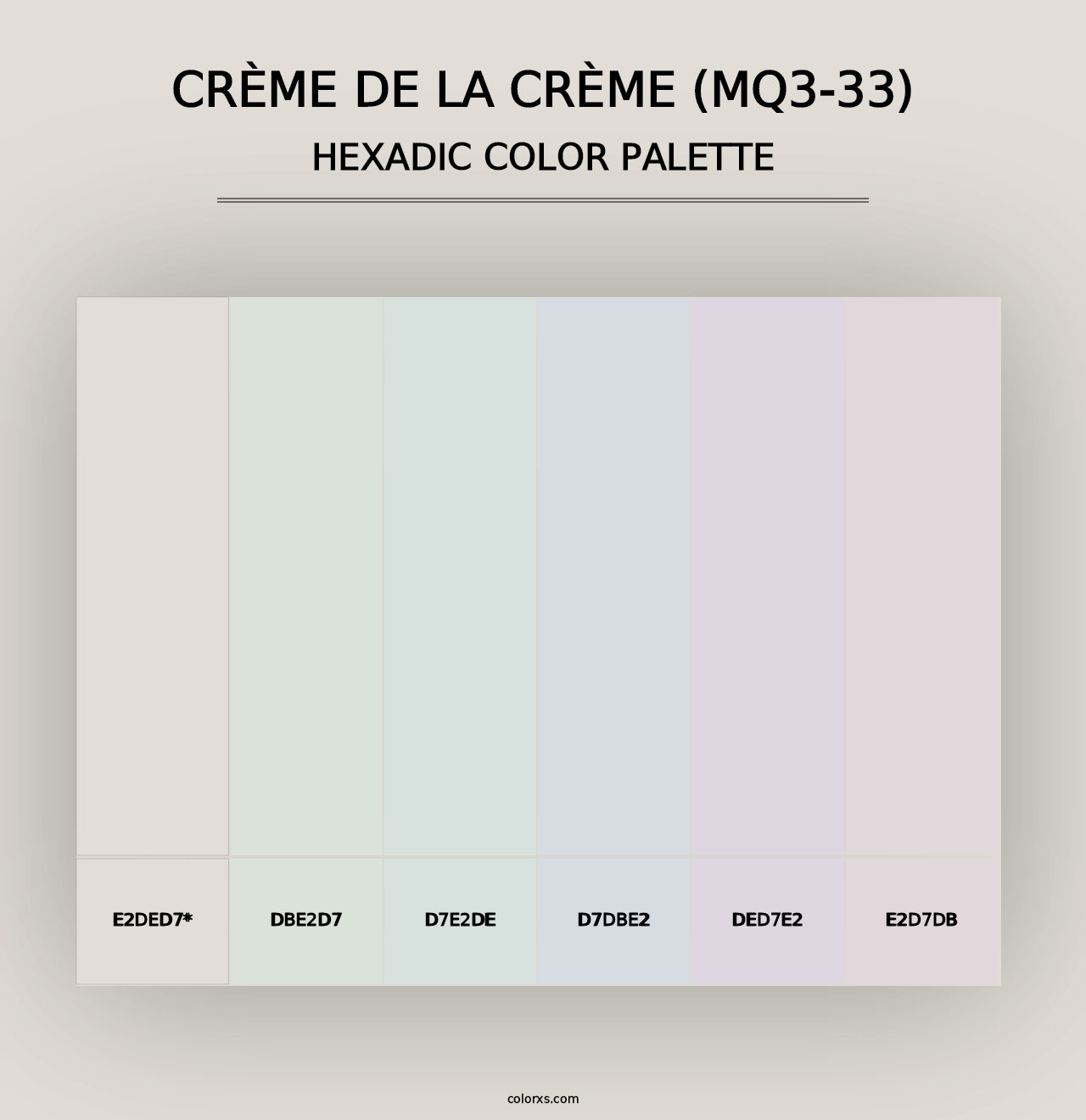 Crème De La Crème (MQ3-33) - Hexadic Color Palette