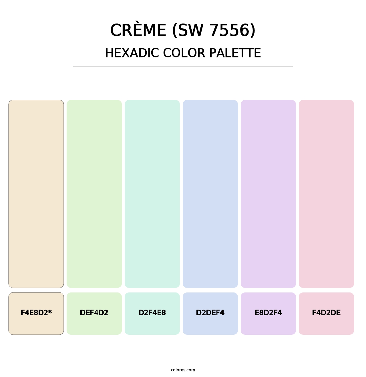 Crème (SW 7556) - Hexadic Color Palette