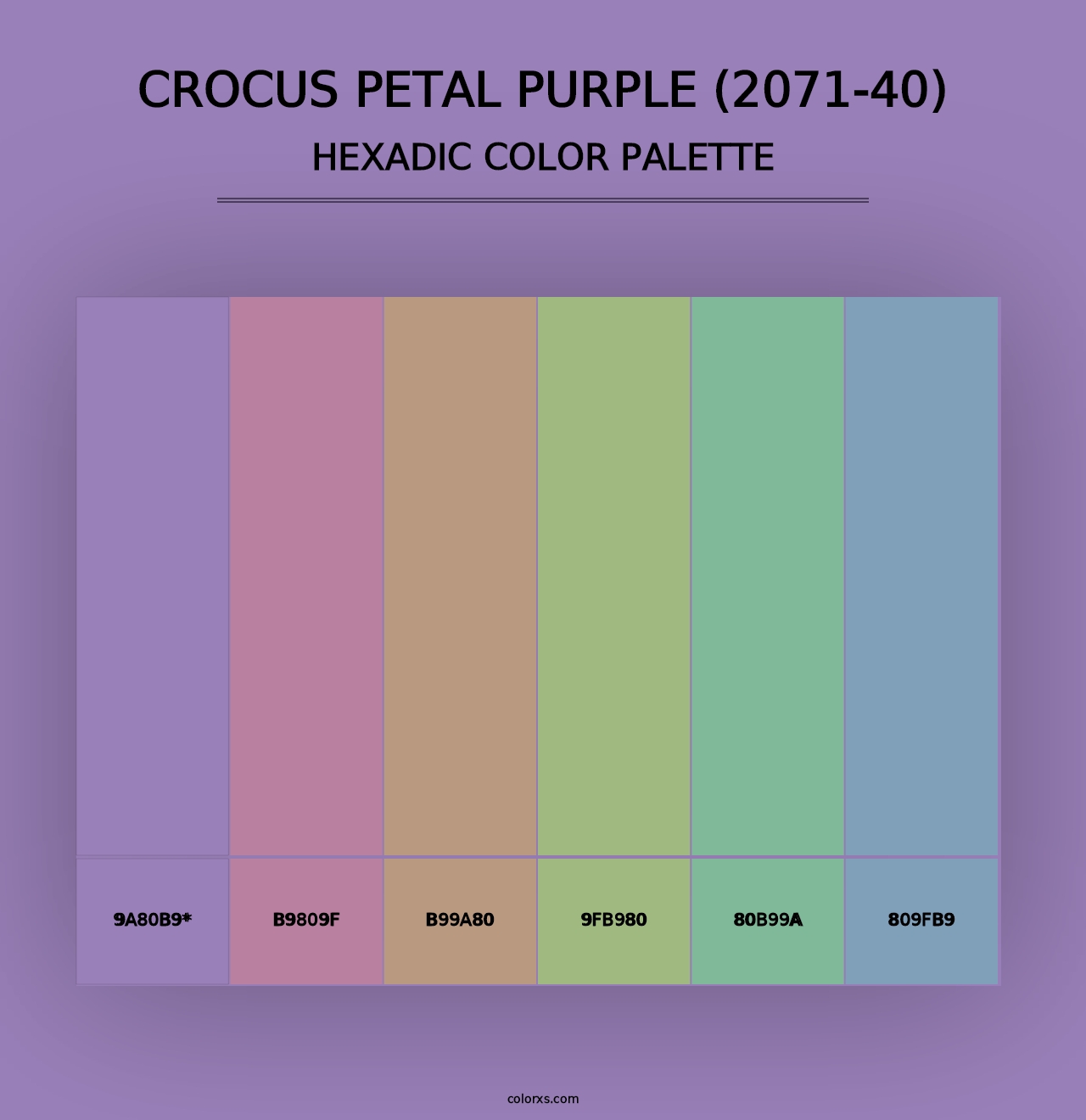 Crocus Petal Purple (2071-40) - Hexadic Color Palette