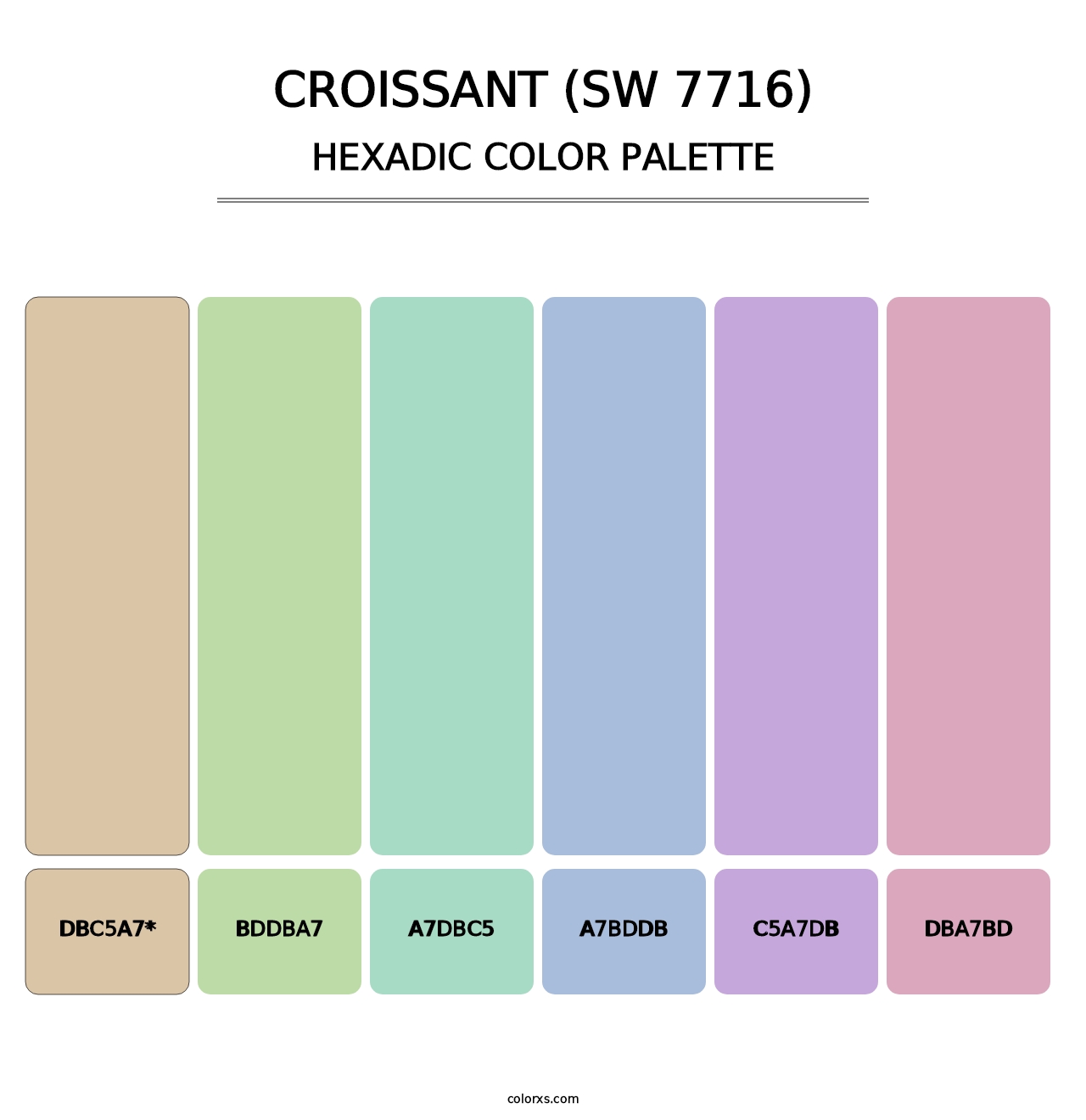 Croissant (SW 7716) - Hexadic Color Palette