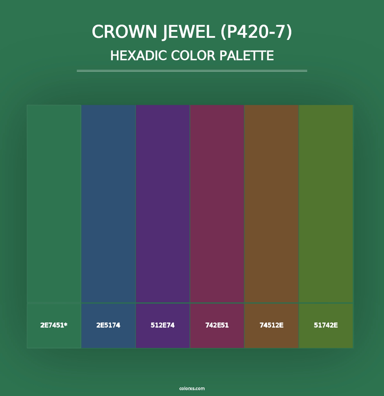 Crown Jewel (P420-7) - Hexadic Color Palette