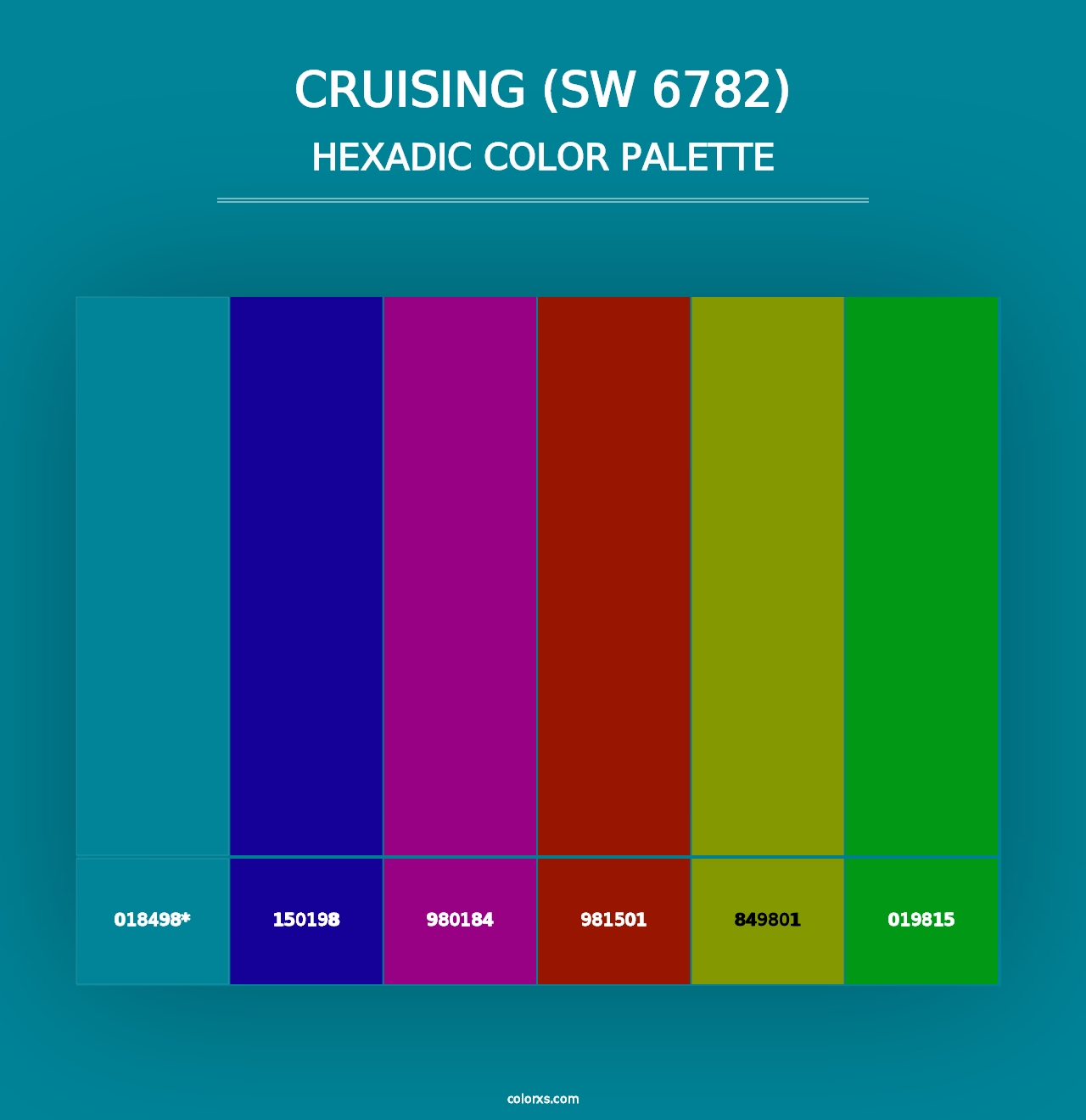 Cruising (SW 6782) - Hexadic Color Palette