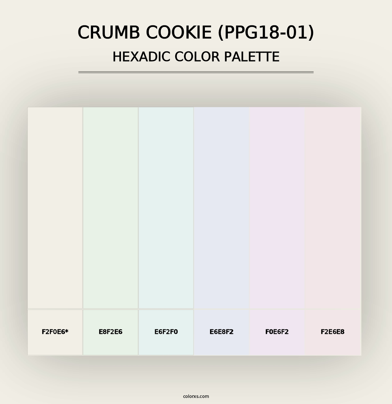 Crumb Cookie (PPG18-01) - Hexadic Color Palette