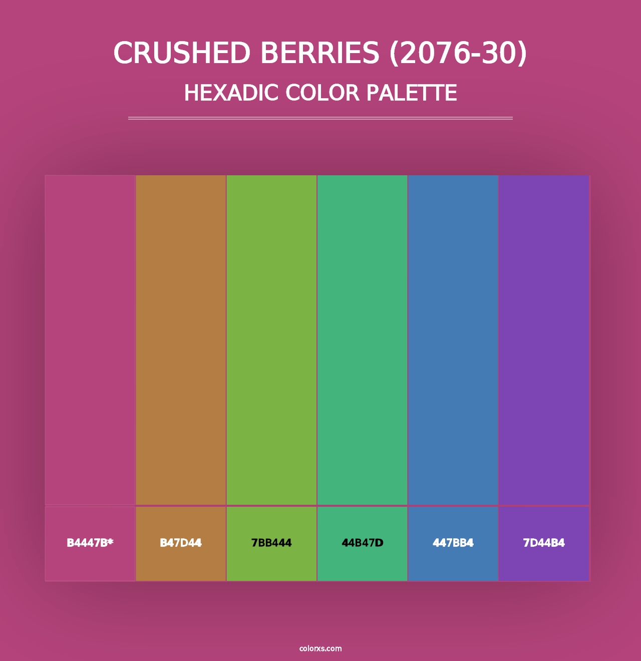 Crushed Berries (2076-30) - Hexadic Color Palette