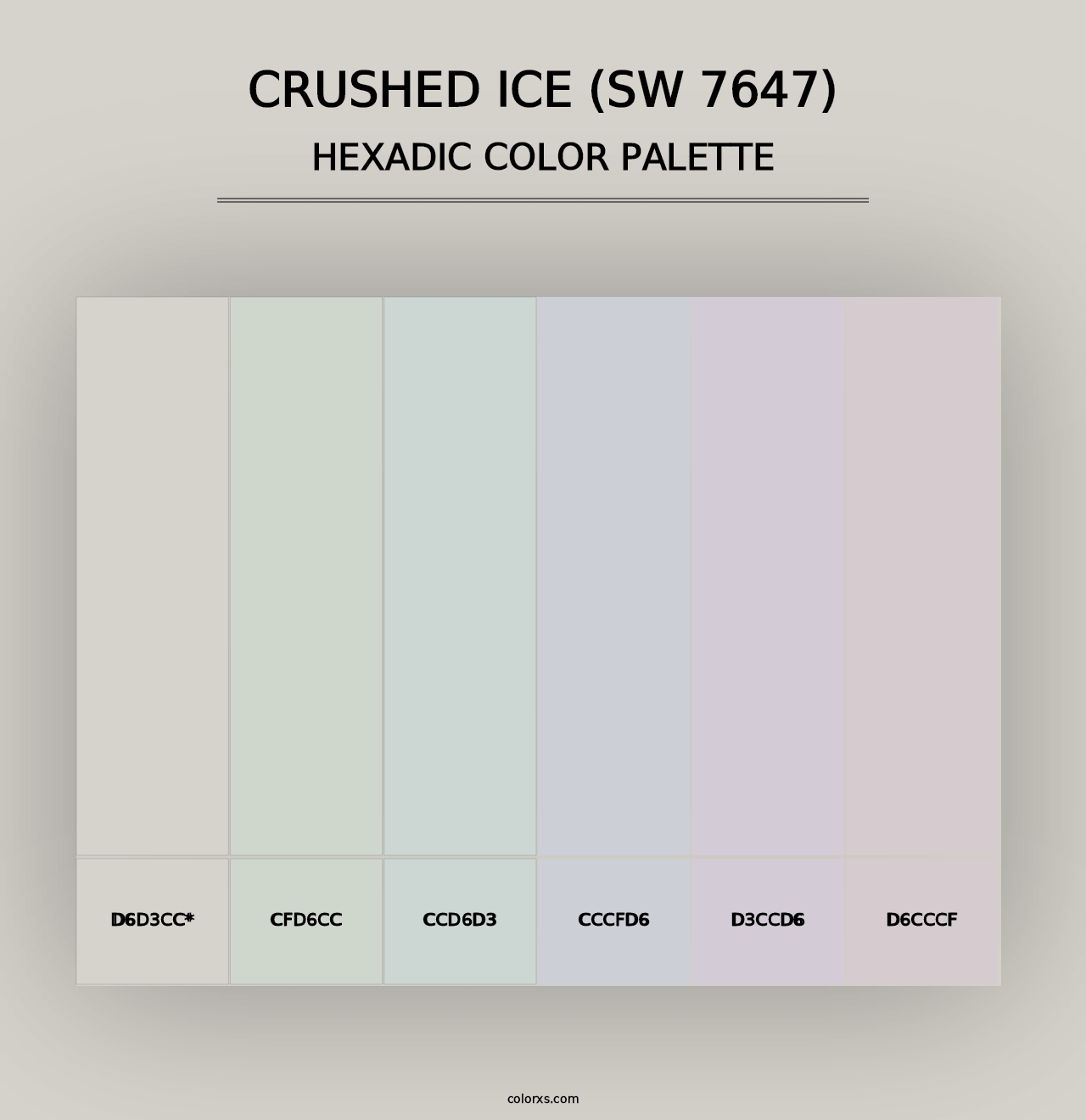 Crushed Ice (SW 7647) - Hexadic Color Palette