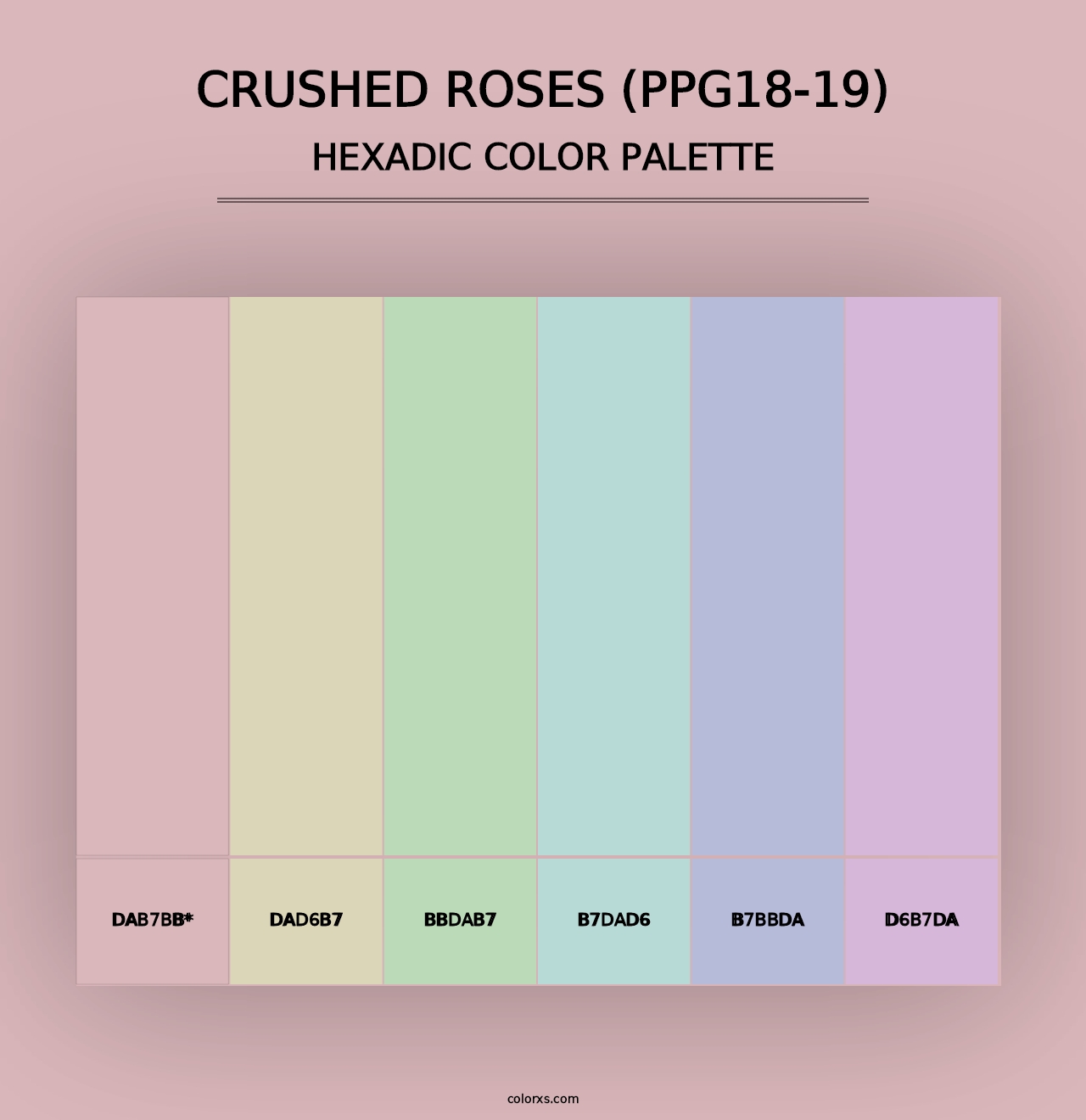 Crushed Roses (PPG18-19) - Hexadic Color Palette