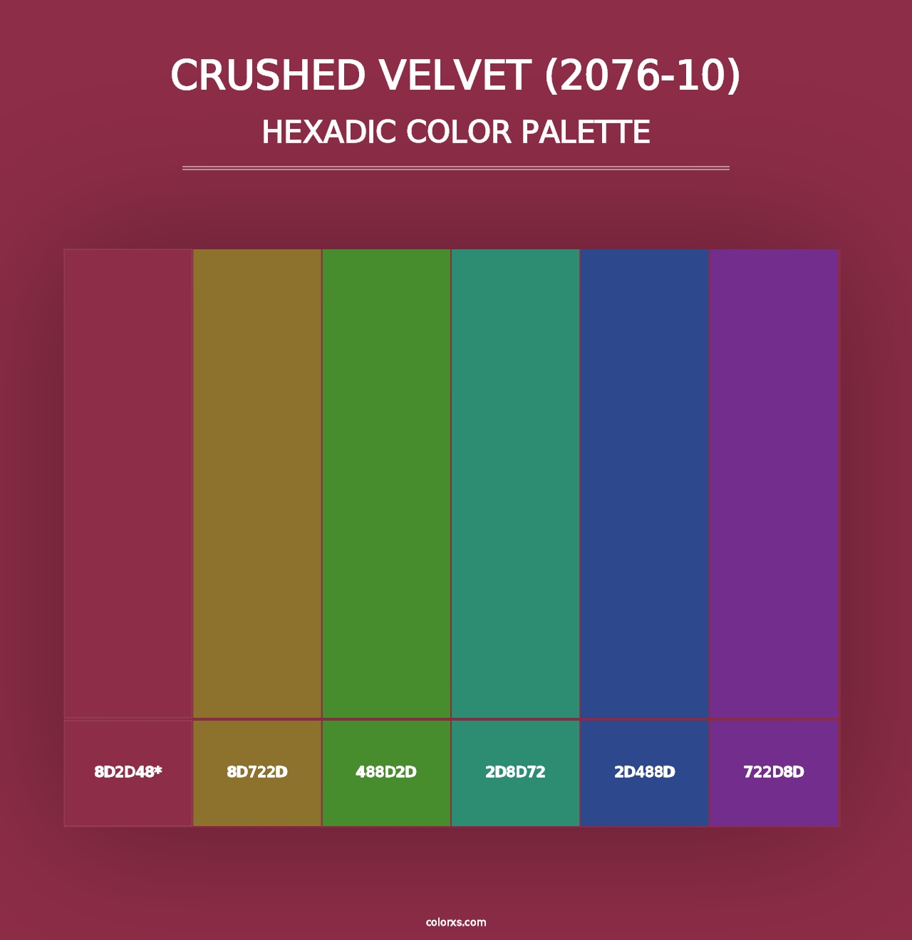 Crushed Velvet (2076-10) - Hexadic Color Palette