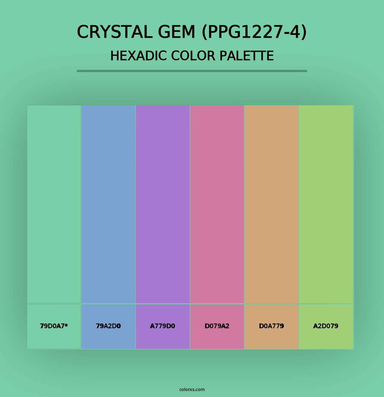 Crystal Gem (PPG1227-4) - Hexadic Color Palette