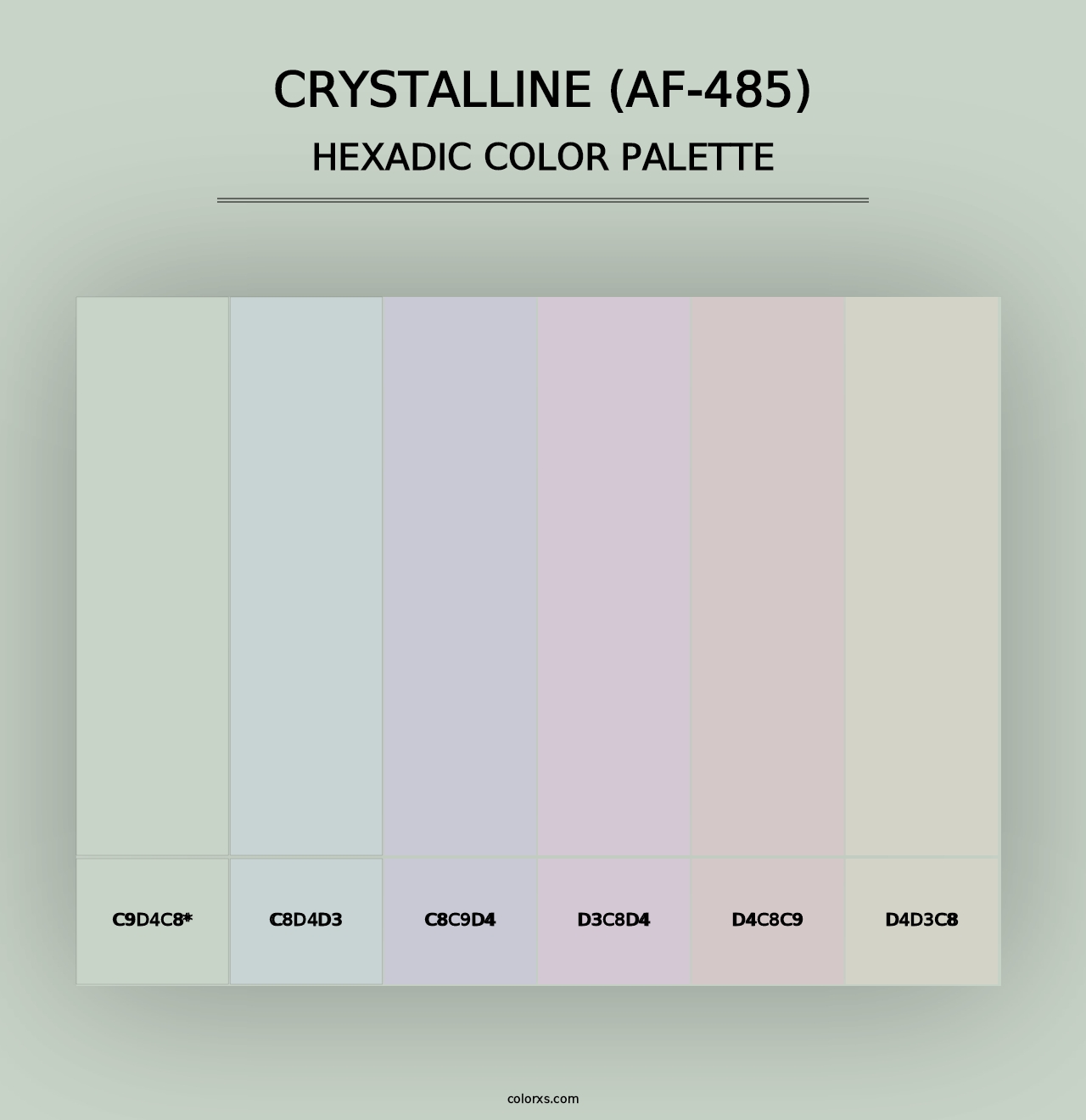 Crystalline (AF-485) - Hexadic Color Palette