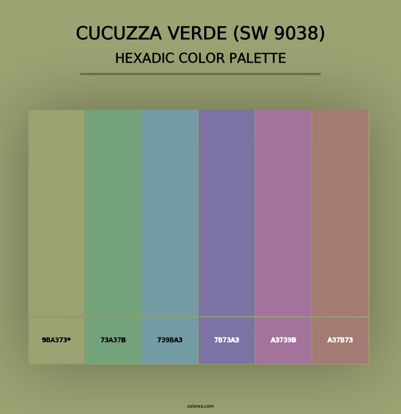 Cucuzza Verde (SW 9038) - Hexadic Color Palette