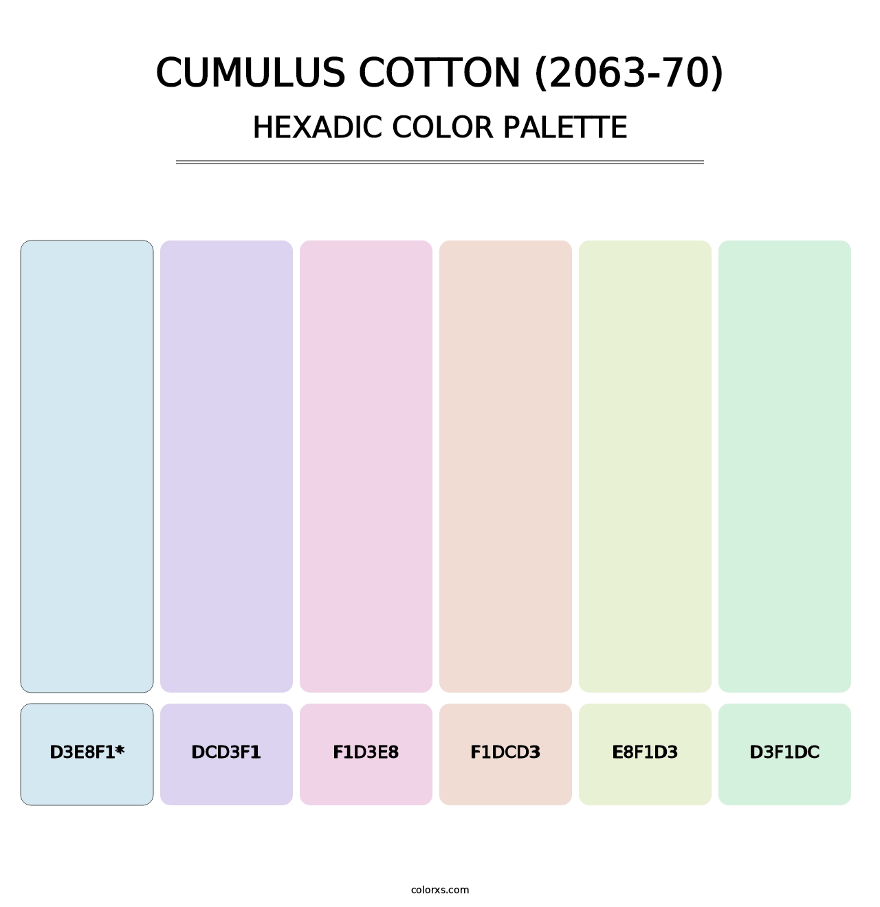 Cumulus Cotton (2063-70) - Hexadic Color Palette