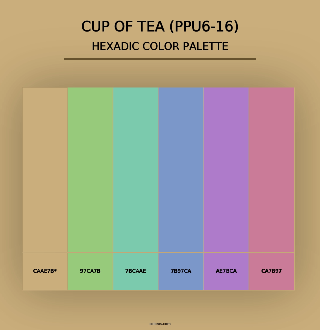 Cup Of Tea (PPU6-16) - Hexadic Color Palette